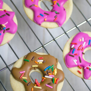 Doughnut Sugar Cookies -- Solve the great cookie versus doughnut debate with these Doughnut Cookies! | wearenotmartha.com
