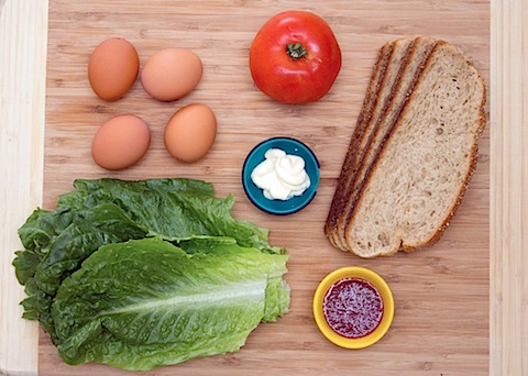 Egg, Lettuce, and Tomato Sandwich with Sriracha Mayo Ingredients.jpg