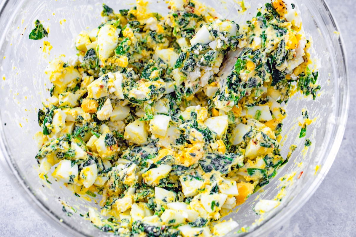 Egg Salad with Spinach and Feta Recipe We are not Martha