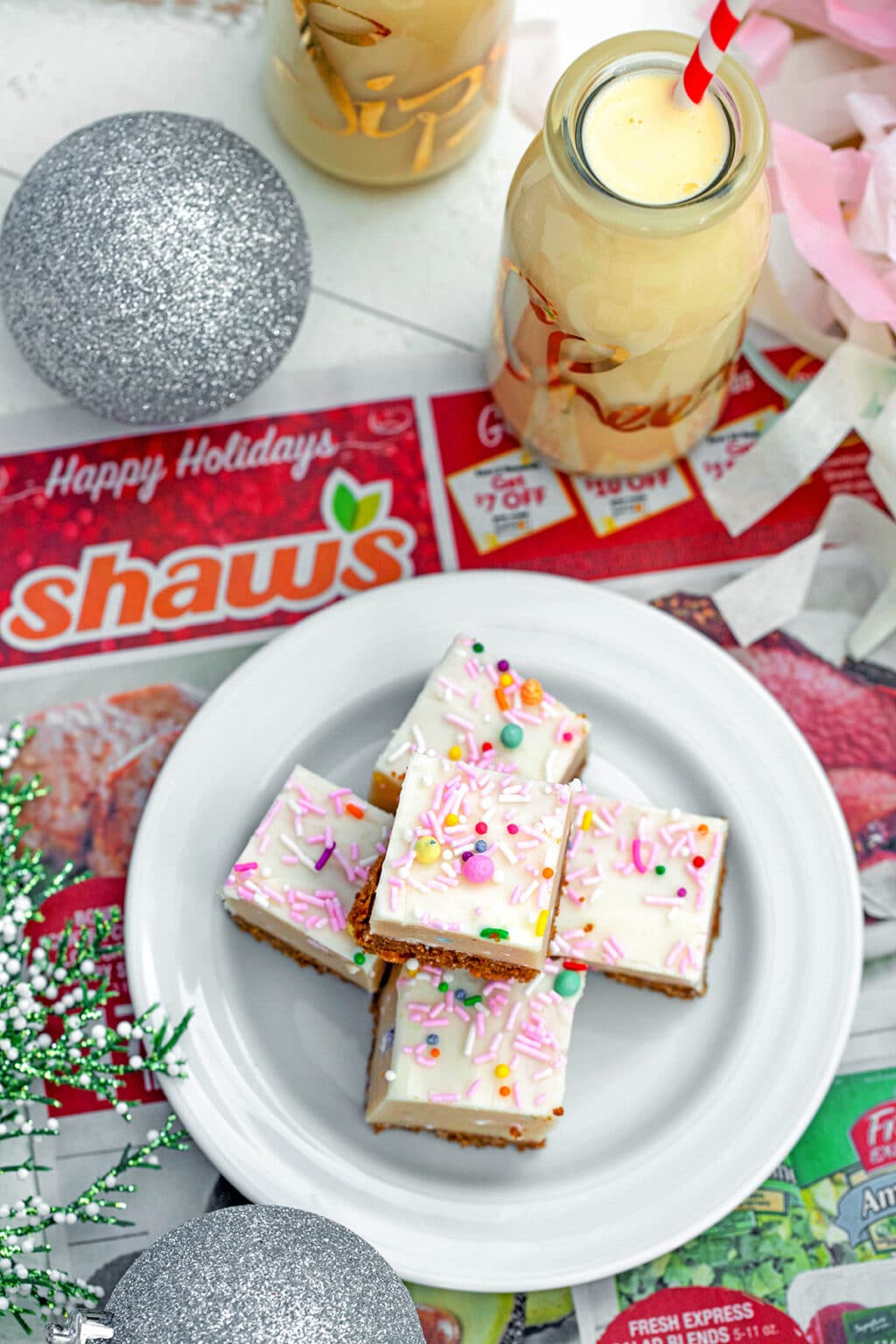 Eggnog Cookie Dough Bars Recipe We are not Martha