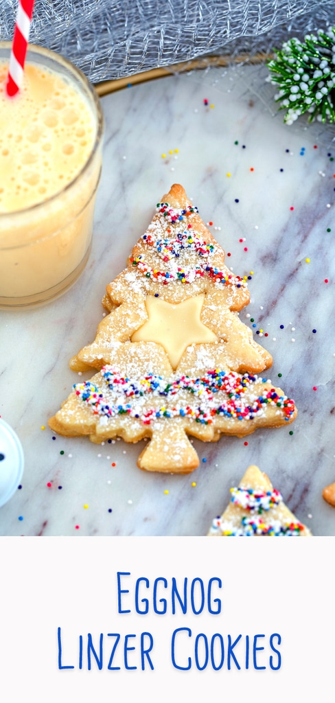 Eggnog Linzer Cookies