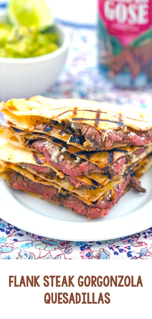 Flank Steak Quesadillas with Gorgonzola