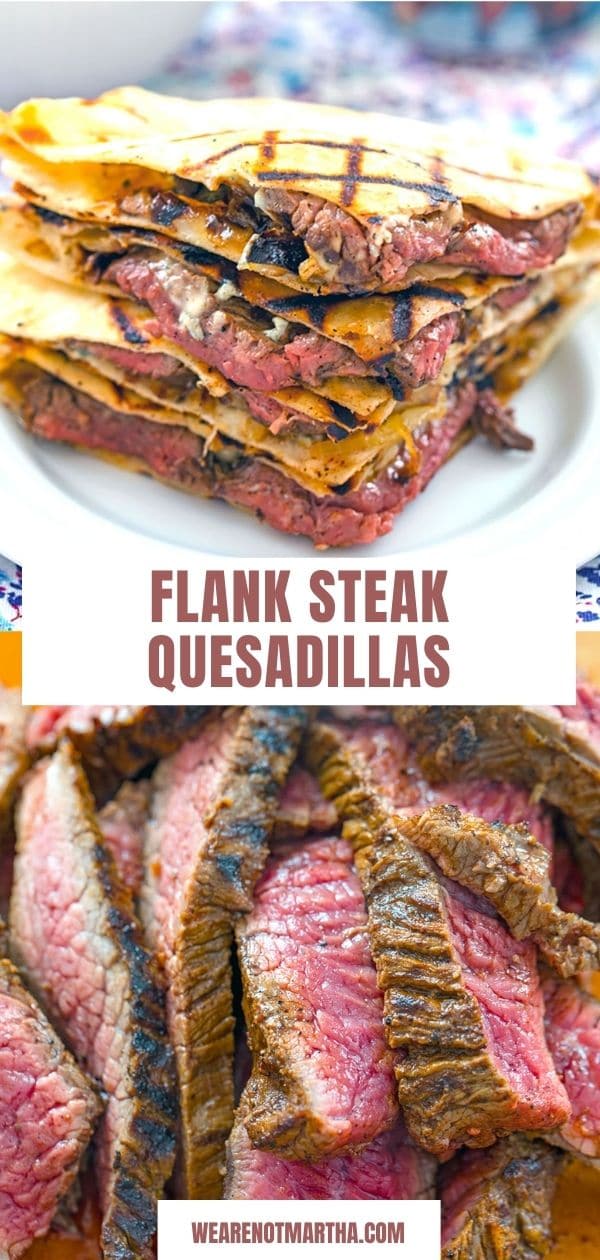 Flank Steak Quesadillas with Gorgonzola