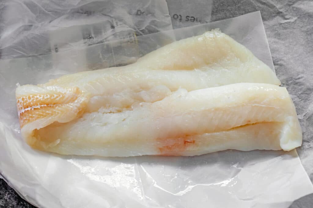 Piece of fresh cod