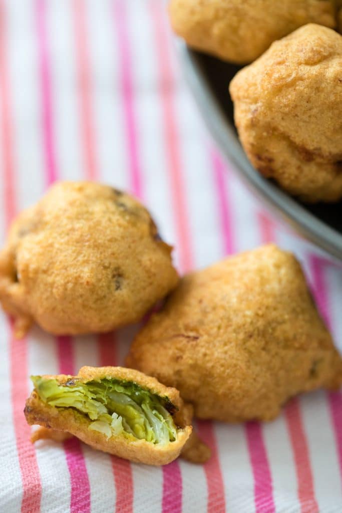 Beer Batter Fried Brussels Sprouts -- No matter your feelings on brussels sprouts, it's impossible not to love these Beer Batter Fried Brussels Sprouts. Served with a blue cheese yogurt dip, you won't be able to stop eating these sprouts | wearenotmartha.com