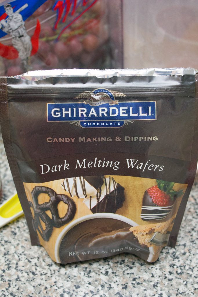 Bag of Ghirardelli dark chocolate melting wafers