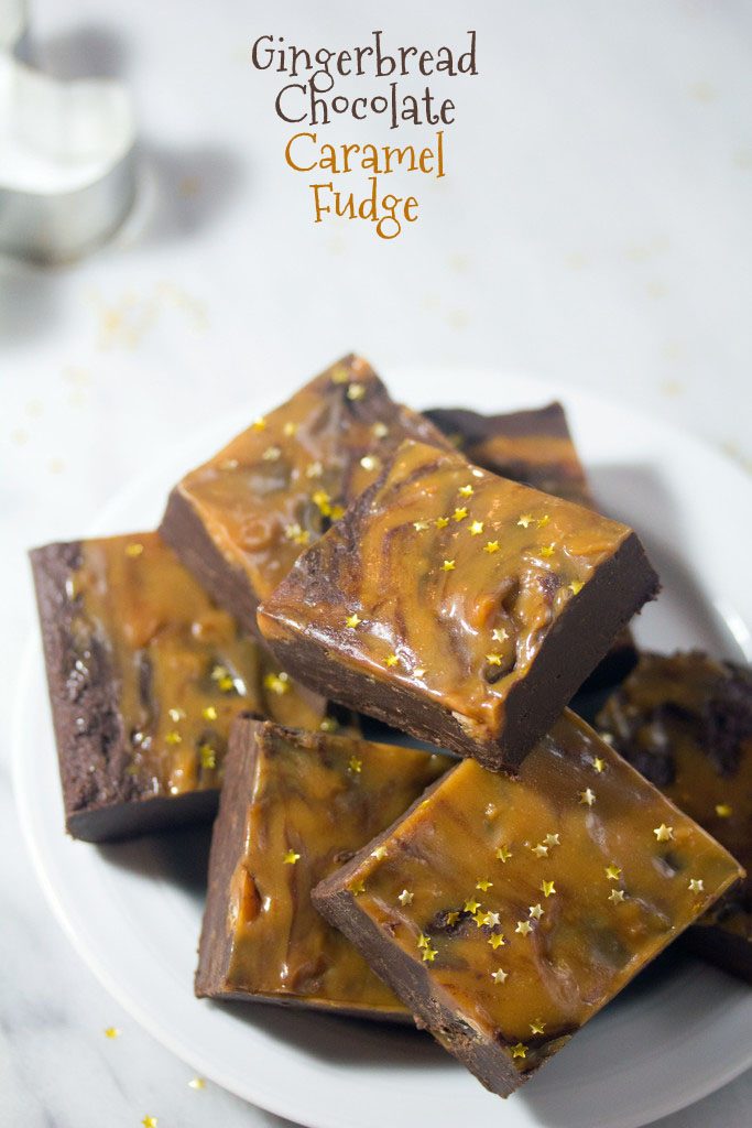 gingerbread chocolate caramel fudge