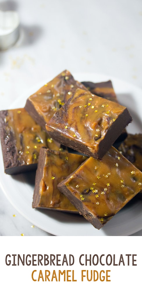 Gingerbread Chocolate Caramel Fudge