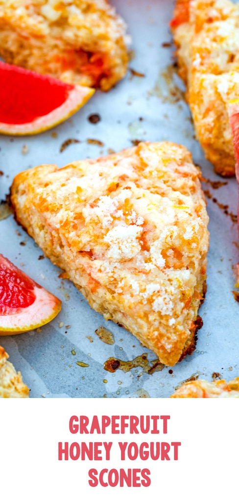 Grapefruit Honey Yogurt Scones