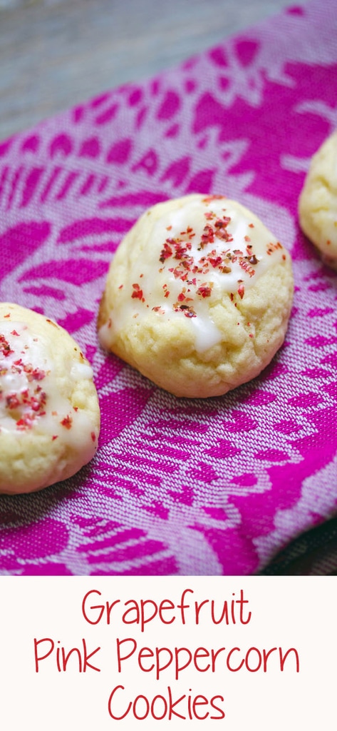 Grapefruit Pink Peppercorn Cookies