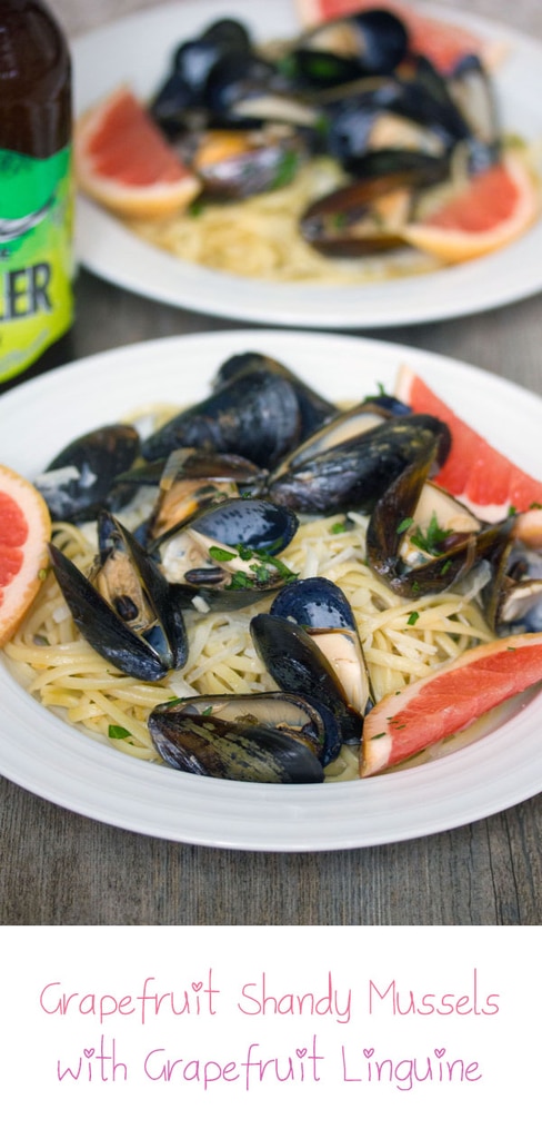 Grapefruit Shandy Mussels with Grapefruit Linguine -- Grapefruit Shandy Mussels with Grapefruit Linguine is the