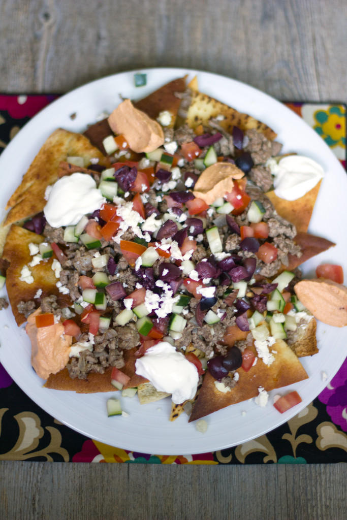 Greek Nachos with Ground Lamb Recipe