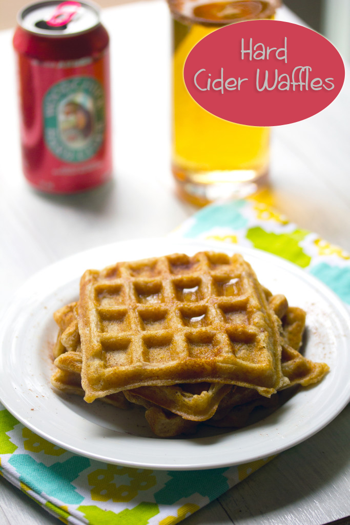 Eggnog Waffles with Cinnamon Syrup and Cranberry Cider 