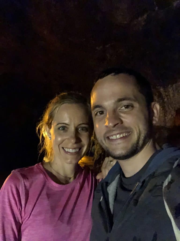 Sues and Chris in the Thurston Lava Tubes while on the Kīlauea Iki Trail at Volcano National Park on the Big Island of Hawaii