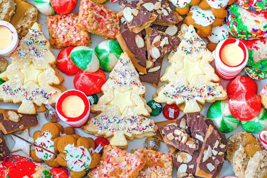 Holiday Cookie Tray is an assortment of several cookies