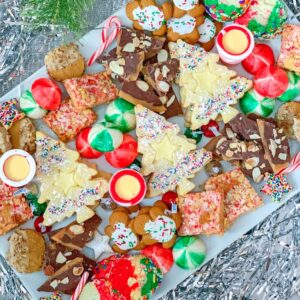 How to Arrange the Perfect Holiday Cookie Platter -- 'Tis the season for holiday cookies! But instead of just throwing them on a plate before your holiday party, use these tips for how to arrange the perfect holiday cookie platter (hint: always serve with eggnog!)| wearenotmartha.com