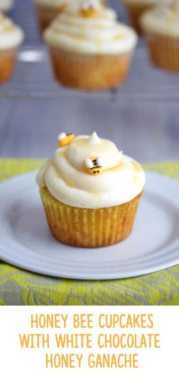 Honey Bee Cupcakes with White Chocolate Ganache | We are not Martha