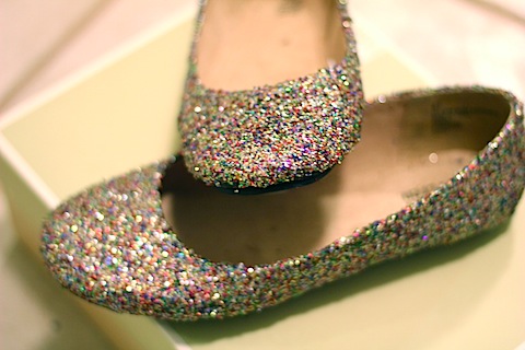 Sequin on sale flat shoes