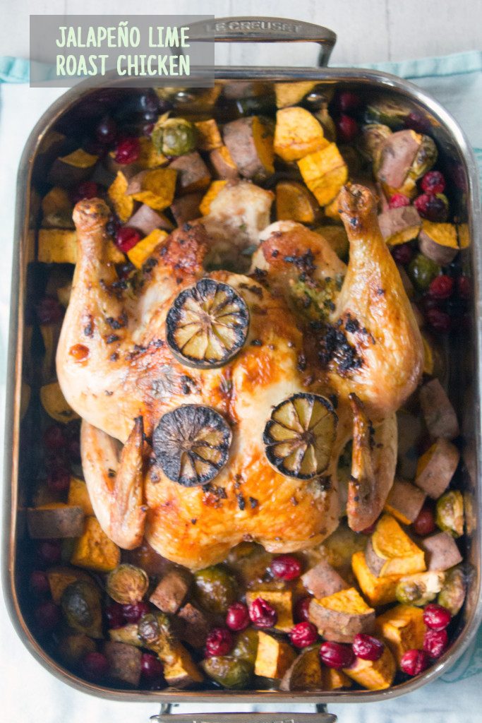 Jalapeño Lime Roast Chicken -- This roast chicken is the perfect healthy comfort food for any time of year! | wearenotmartha.com