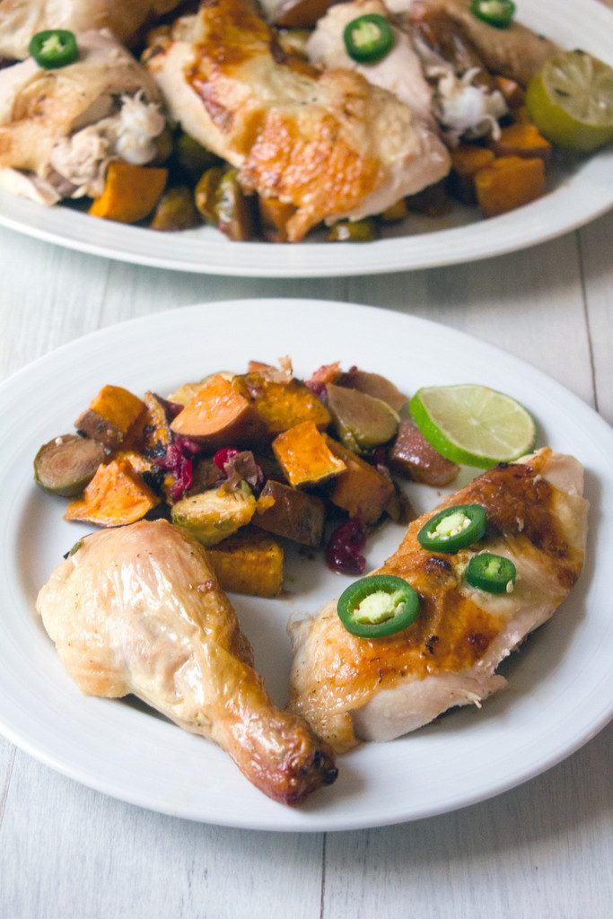Jalapeño Lime Roast Chicken -- This roast chicken is the perfect healthy comfort food for any time of year! | wearenotmartha.com