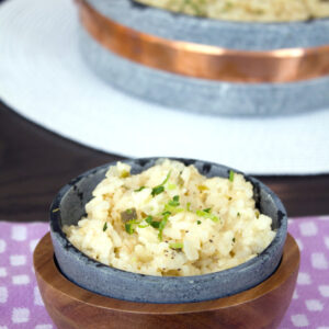 Jalapeño Cheddar Risotto -- Contrary to popular belief, risotto is incredibly easy to make and worth every second of stirring. This Jalapeño Cheddar Risotto is packed with flavor from lime juice, jalapeño pepper, and sharp cheddar cheese | wearenotmartha.com