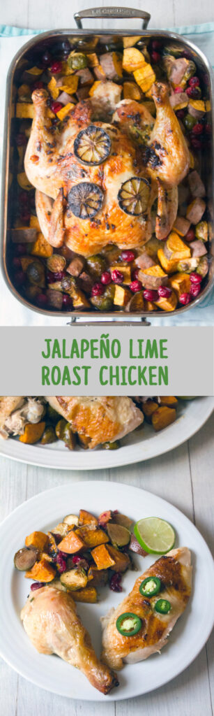 Jalapeño Lime Roast Chicken -- This roast chicken is the perfect healthy comfort food for any time of year! | wearenotmartha.com