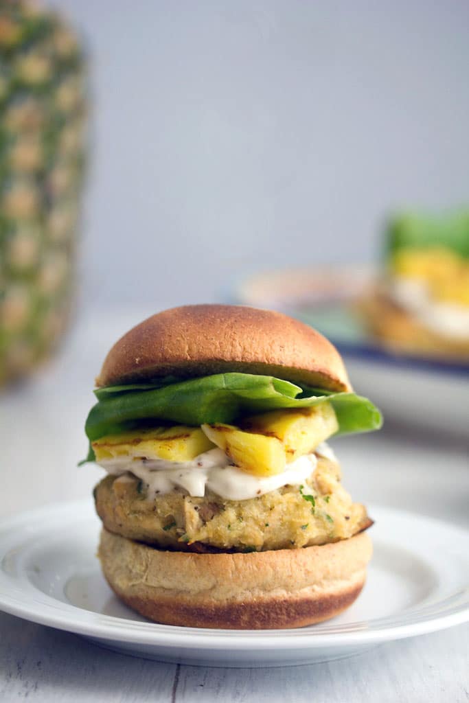 Jalapeño Tuna Burgers with Grilled Pineapple Recipe | We are not Martha