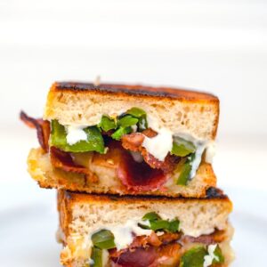 Jalapeño Popper Grilled Cheese -- This Jalapeño Popper Grilled Cheese takes everyone's favorite  jalapeño popper appetizer and turns it into a grilled cheese sandwich fit for a meal | wearenotmartha.com