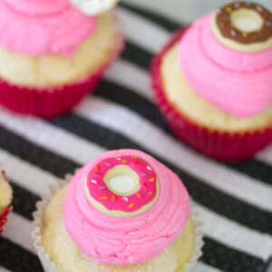 Jelly Doughnut Cupcakes -- Jelly doughnuts minus the frying, plus buttercream frosting | wearenotmartha.com