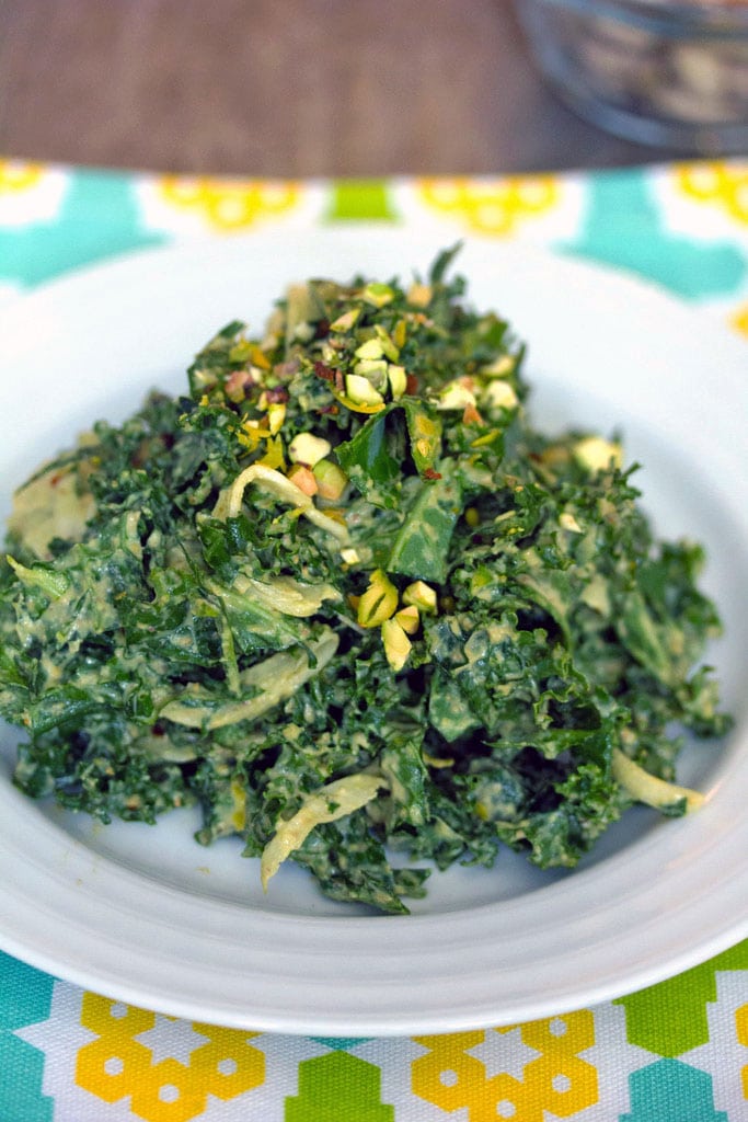 Chopped Kale Salad with Pistachio Dressing Recipe We are not Martha