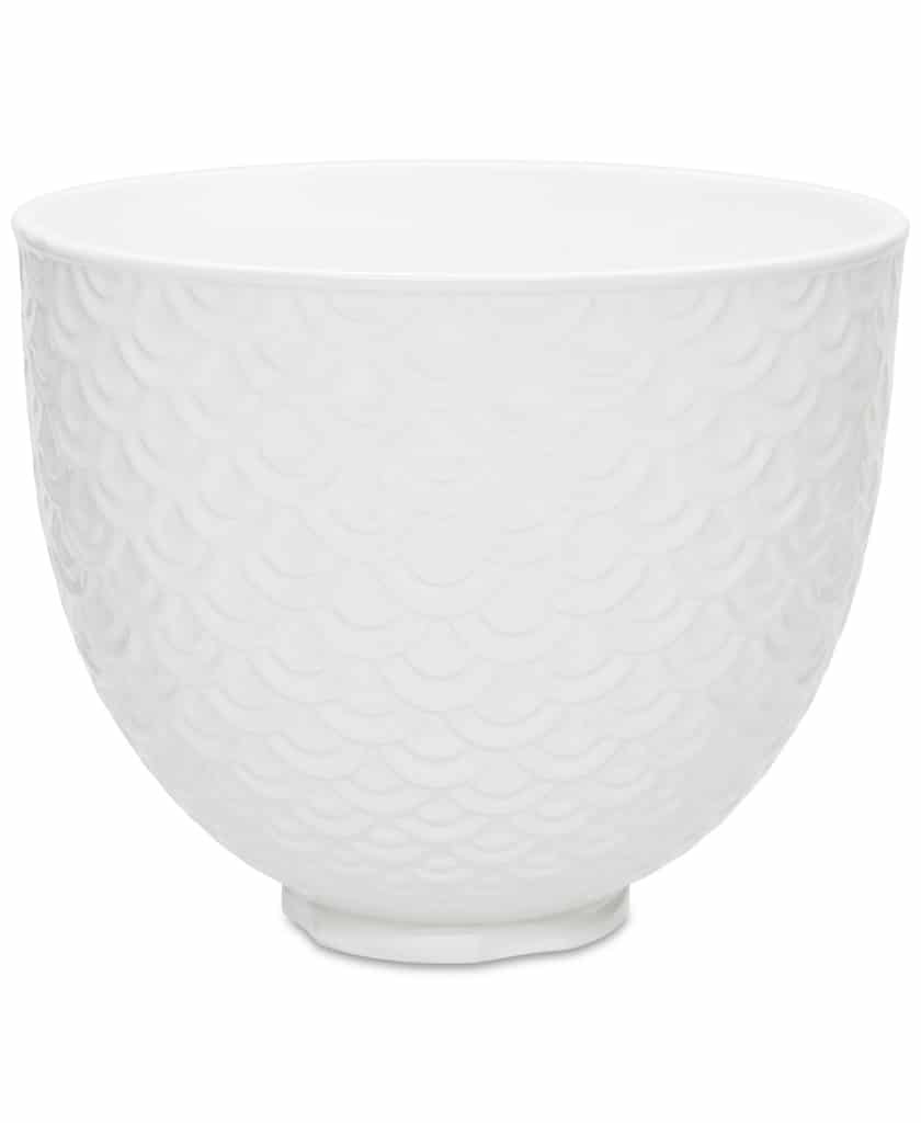 KitchenAid white ceramic mixing bowl