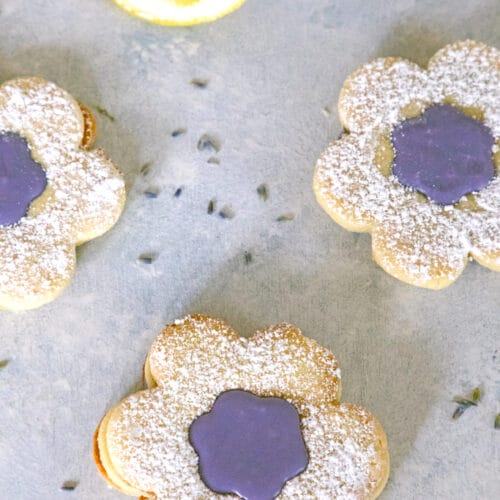 Lavender Lemon Cookies -- These cookies give a floral and citrus refresh to the classic linzer cookie | wearenotmartha.com