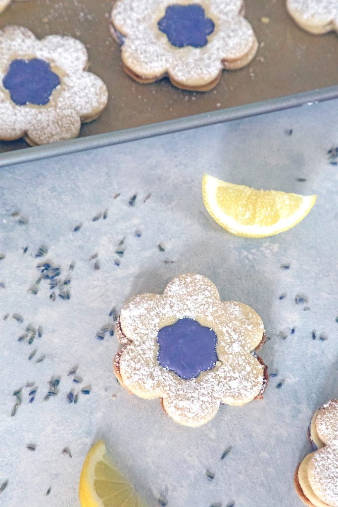 Lavender Lemon Cookies -- These cookies give a floral and citrus refresh to the classic linzer cookie | wearenotmartha.com