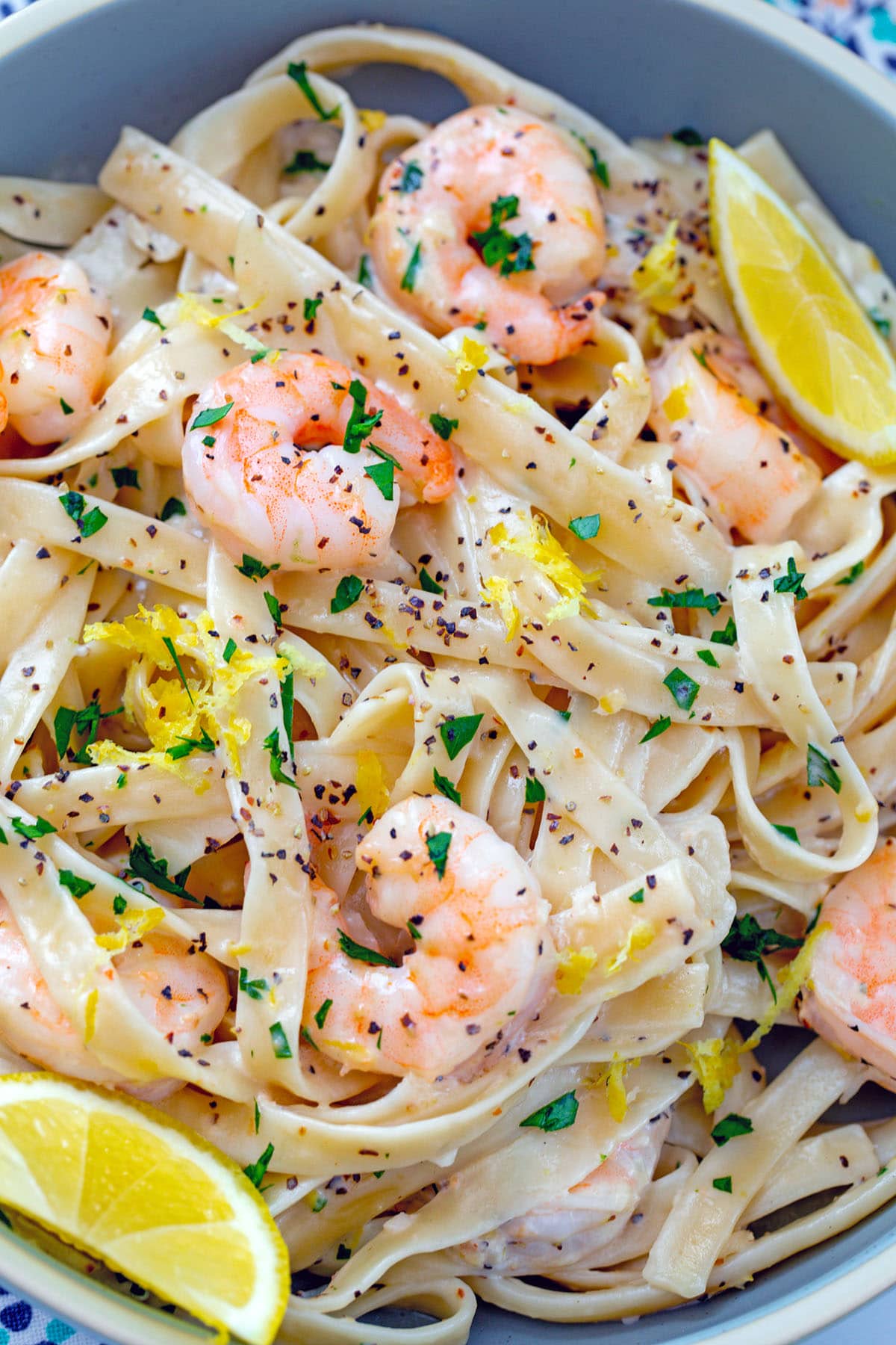 Lemon Pepper Pasta with Shrimp Recipe - We are not Martha