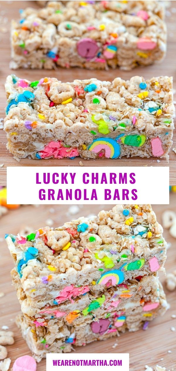 Lucky Charms Granola Bars {no-bake}
