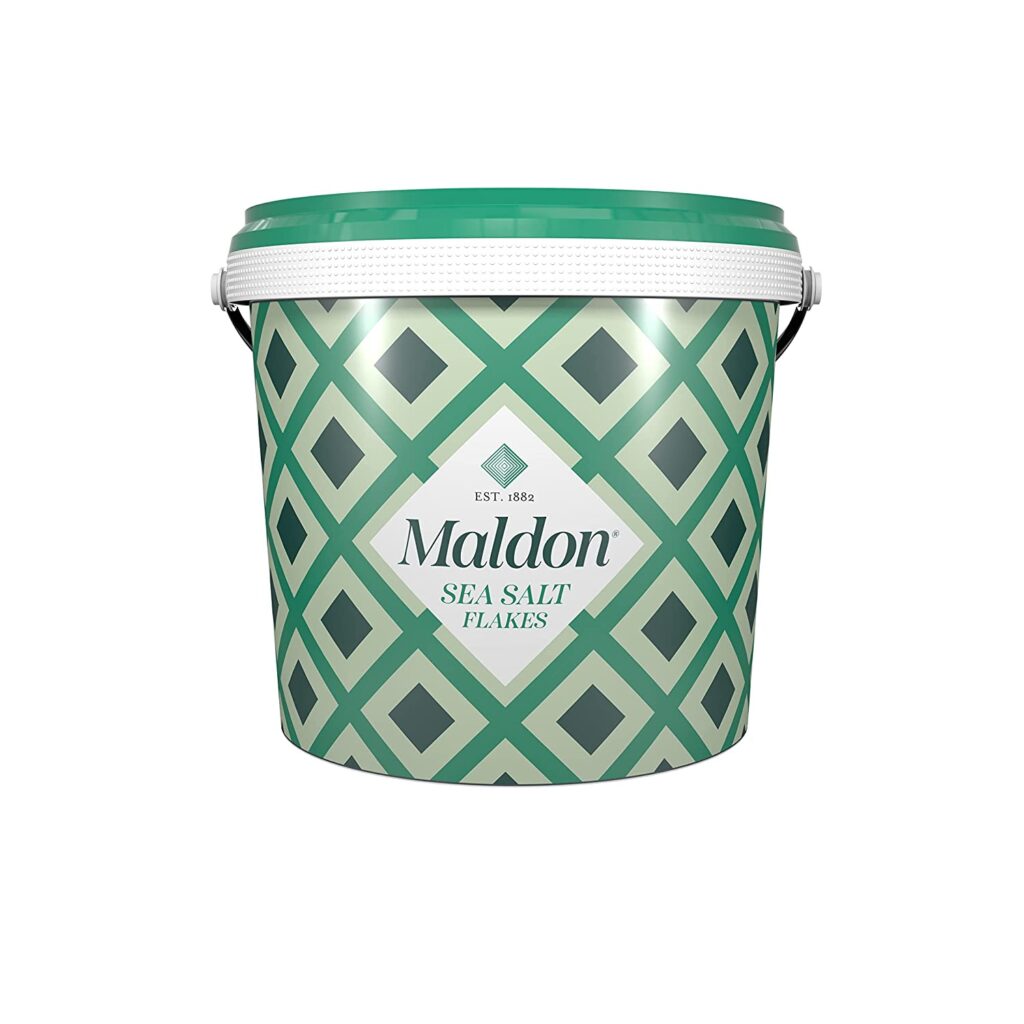 Tub of Maldon sea salt