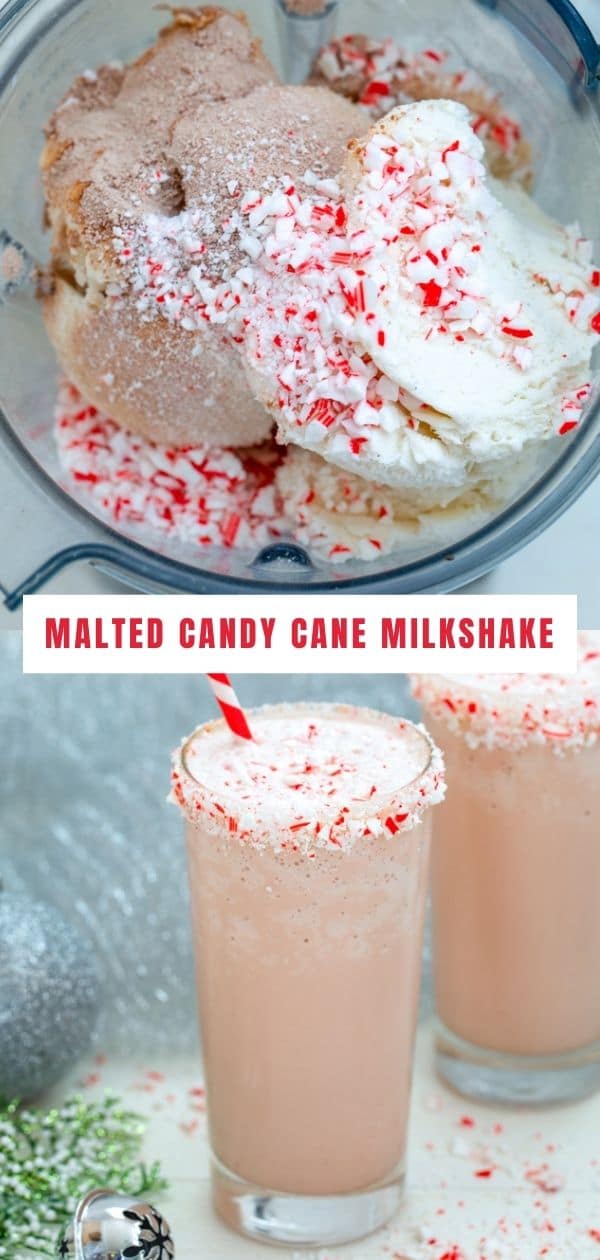Malted Candy Cane Milkshake