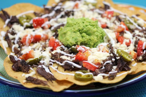 Mexican Nachos with Pulled Beef