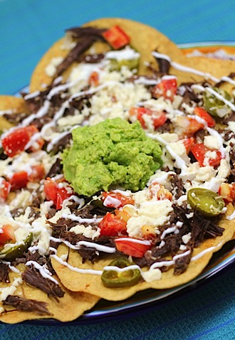 Mexican Nachos with Pulled Beef