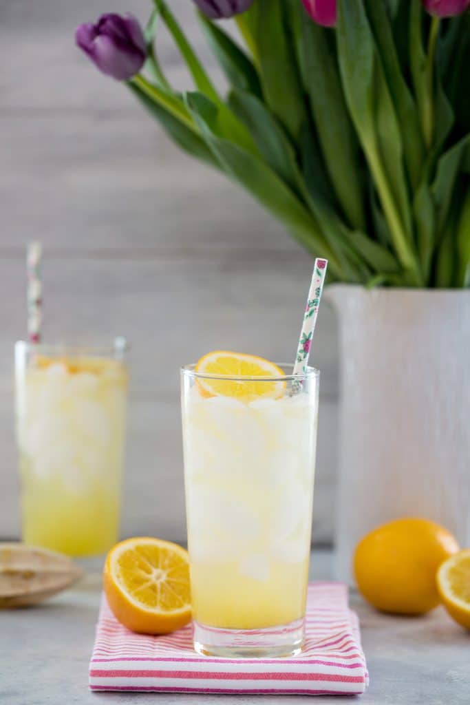 Meyer Lemon Tom Collins -- This twist on the classic Tom Collins drink uses Meyer lemons for a slightly tart, slightly sweet Meyer lemon cocktail you can enjoy all winter long into spring | wearenotmartha.com