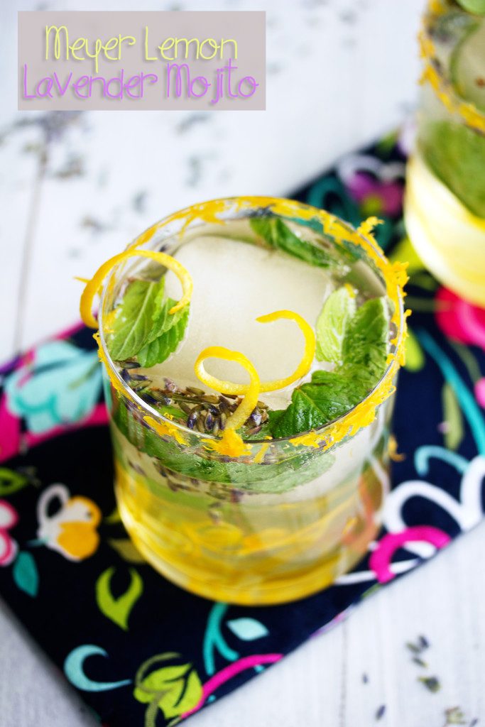 Meyer Lemon Lavender Mojito: Citrus, lavender, and mint packed cocktail with rum | wearenotmartha.com