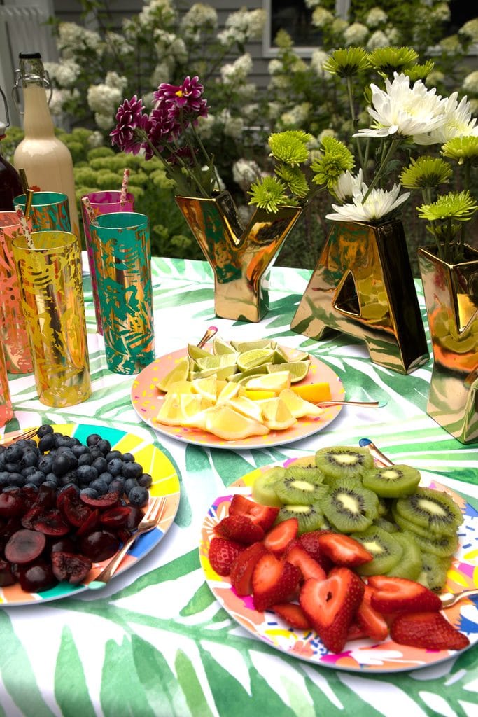 DIY Sangria Bar -- Use Mija Sangria, fresh fruit, and some fun accessories for your own fun summer sangria bar! | wearenotmartha.com