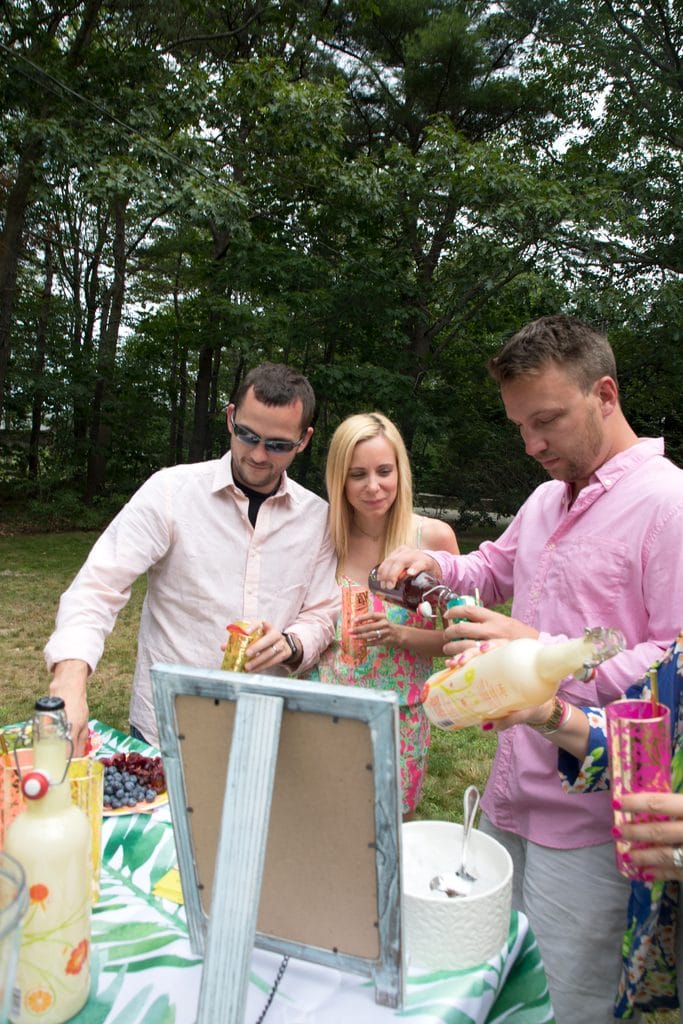 DIY Sangria Bar -- Use Mija Sangria, fresh fruit, and some fun accessories for your own fun summer sangria bar! | wearenotmartha.com