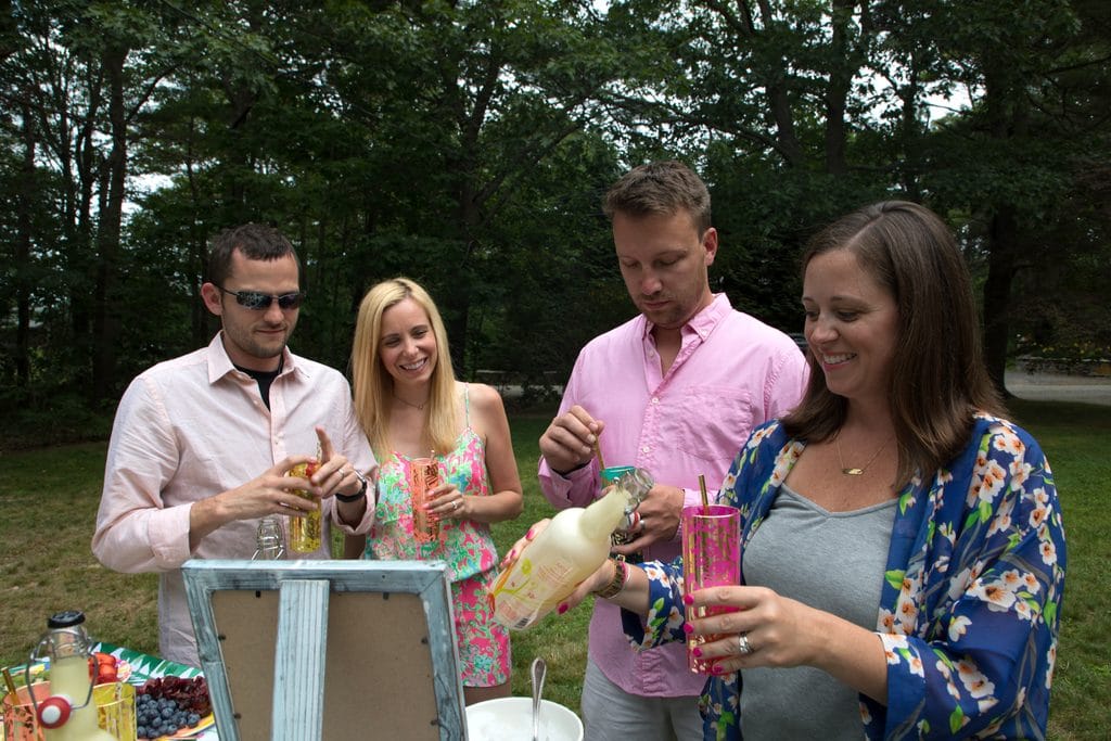 DIY Sangria Bar -- Use Mija Sangria, fresh fruit, and some fun accessories for your own fun summer sangria bar! | wearenotmartha.com