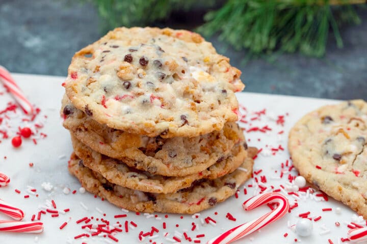 Milk Bar's Cornflake Chocolate Chip Candy Cane Cookies