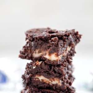 Mint Chocolate Brownies -- These Mint Chocolate Brownies will make everyone in the world fall in love with the mint chocolate flavor combination. They're ooey, gooey, and perfectly fudgy and minty | wearenotmartha.com