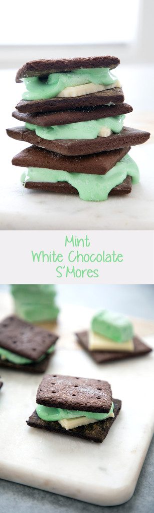 Mint White Chocolate S'mores -- Homemade marshmallows and homemade chocolate graham crackers make for the ultimate s'mores | wearenotmartha.com Mint White Chocolate S'mores -- Homemade marshmallows and homemade chocolate graham crackers make for the ultimate s'mores | wearenotmartha.com