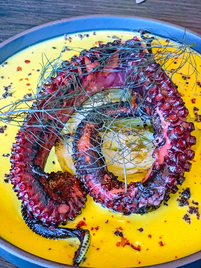 Overhead view of Mediterranean octopus from Chicago's Roister