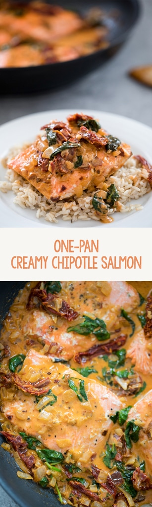 One-Pan Creamy Chipotle Salmon