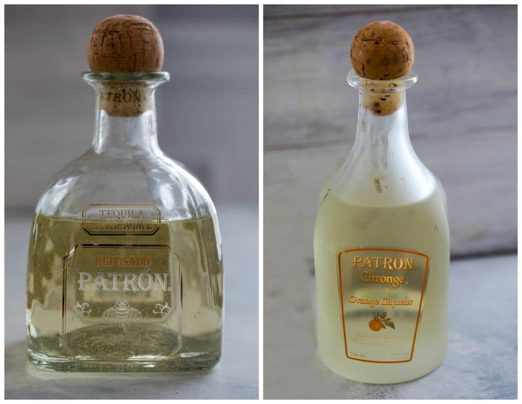 Collage showing bottles of Patrón Tequila and Patrón Citronge